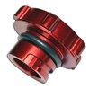 VMS RACING RED OIL CAP with SILVER ENGINE OIL NOTICE