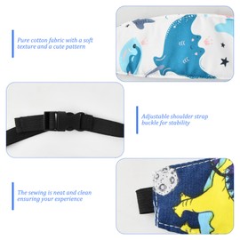 2 Pieces Adjustable Car Seat Headrest and Neck Support for Babies and Children, Sleeping Comfort with Belt Protector