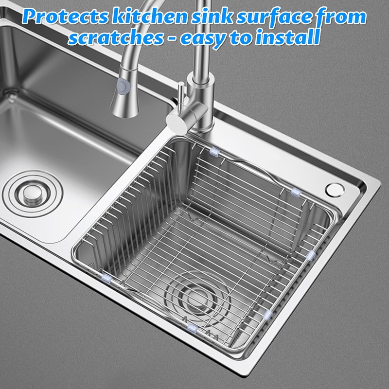 60 Packs Rubber Feet for Sink Grid Plastic Replacement Foot