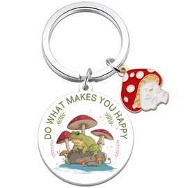 Uerifr Mushroom Gifts For Women Frog Gifts for Teen Girls Friend Inspirational Frog Keychain Cute Mushroom Stuff Accessories Decor For Girls Birthday Easter Christmas Stuff For Her