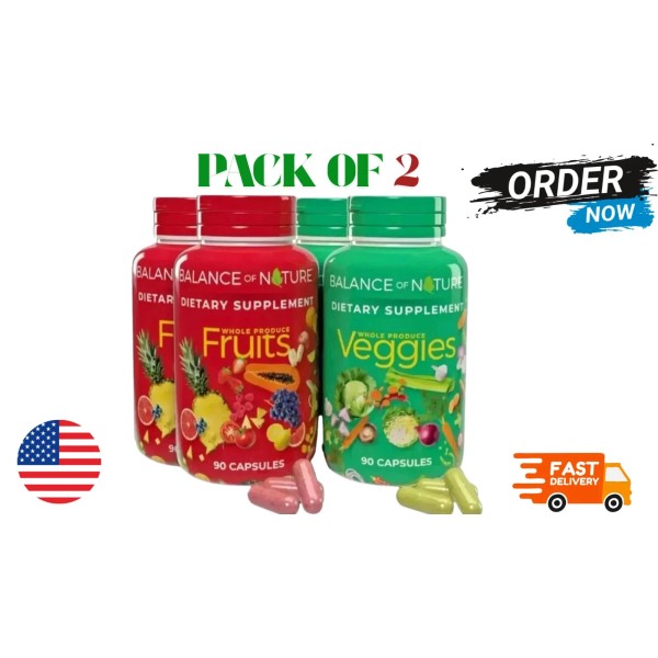Fruit and Veggies Whole food Nature Supplement Pack of 2
