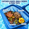 Pool Leaf Rake with Deep Mesh Bag, Heavy-Duty Pool Skimmer