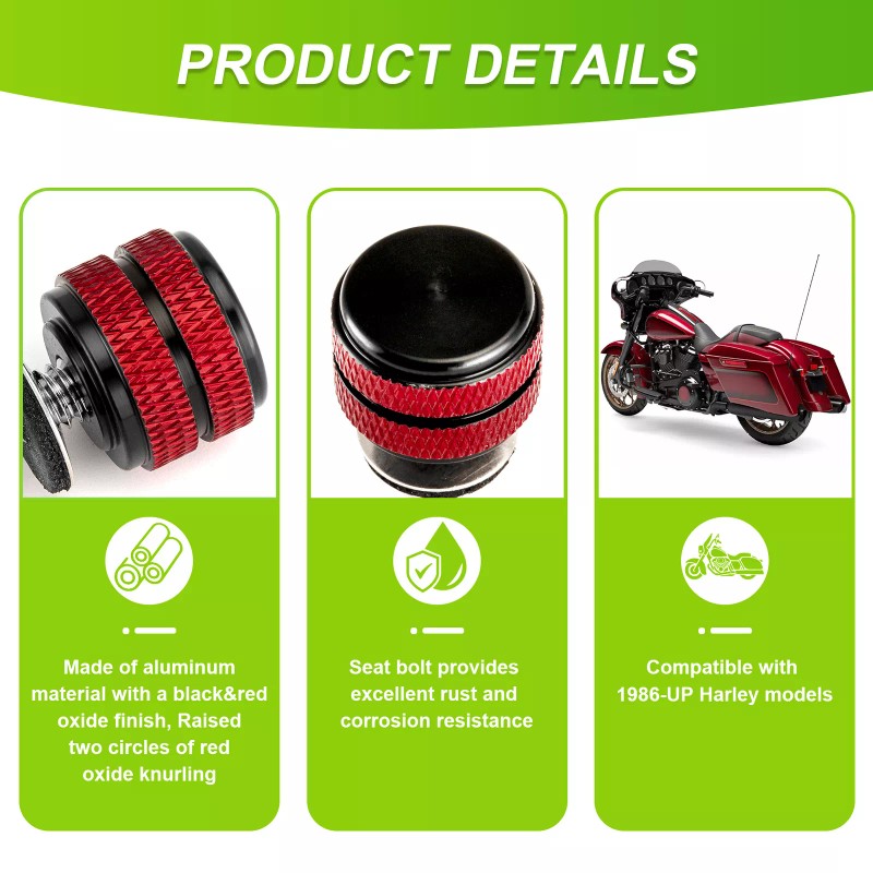 21ST Fender Black Red Seat Screw Bolt Mount Nut for