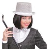 Widmann Showtime 04542 Hat Silver Glitter Top Hat Hat Costume