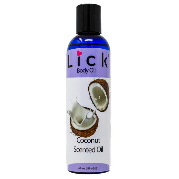 LICK Coconut Scented Body Oil - Vitamin E Infused, Moisturizing