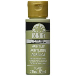 FolkArt Acrylic Paint in Assorted Colors (2 oz), 645, Basil Green