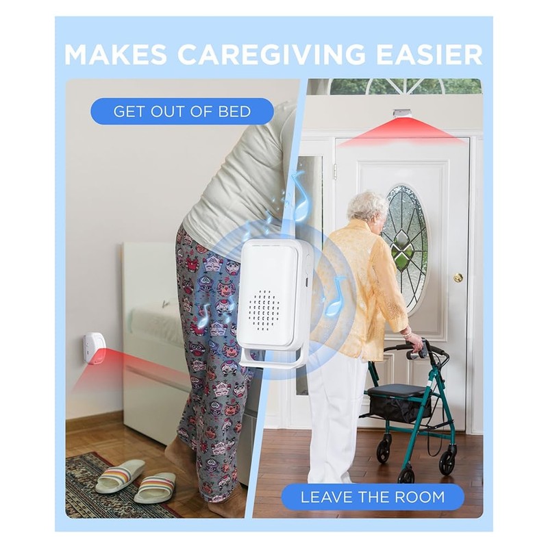 Snblzhef Bed Alarms for Elderly Dementia Patients - Wireless Motion