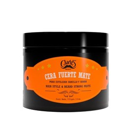 Charle's Cera Fijación Fuerte Mate 113g - Pomada Premium Para Cabello, Barba y Bigote - Efecto Mate