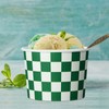 Zopeal 50 Count Checkered Ice Cream Cups Disposable 9 oz