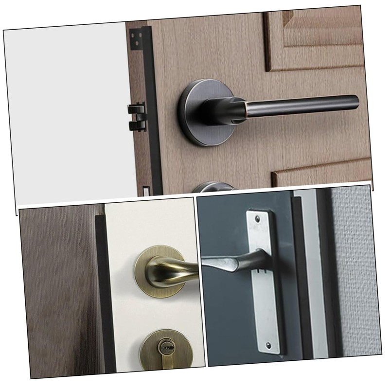 COHEALI Door Latch Guard Plate Shaped Outswing Door Security Protector