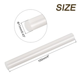 sourcing map Mini Hot Glue Sticks for Glue Gun 0.43-inch x 4-inch Metallic White 6pcs