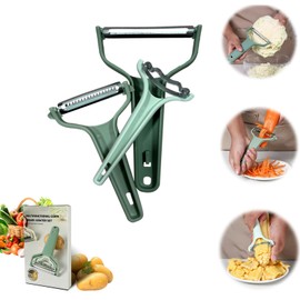 3 in 1Corn Cob Stripper Vegetable Peeler and Cabbage Shredder Set,Potato Apple Vegetable Y Peelers