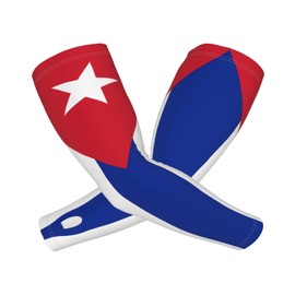 Rervhei Cooling Arm Sleeves For Men Women, Flag Of Cuba Sun Protection Sleeves To Cover Arm Cooling Gardening Outdoors Sports Workouts Golf