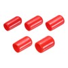sourcing map 50pcs Round Rubber End Caps Protective Caps 7mm