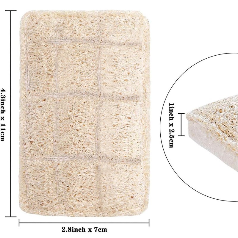 Loofah Dish Sponges Kitchen,Organic Natural Sponges for Dishes,Non Scratch Eco