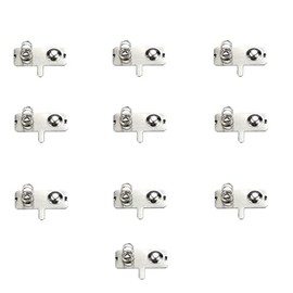 Boxonly Metal AA Battery Spring Plate Set Negetive Positive Contiguous with Pins 28mmx12mm AA Baterry Conversion Spring Contact Nickeling Plate 10 Pcs