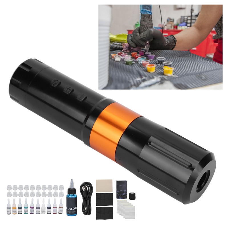 Cordless Tattoo Motor Pen Set Cleaning Blue Soap Microblading Pigment
