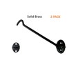 QCAA Heavier Duty Brass Barn Door Hook Latch & Eye,