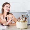 Diesisa Makeup Brush Case, 360° Rotation, Cosmetic Storage, 5 Slots,