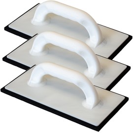Kronen Hansa 3 x Reibfix Grout Board with Cellulose Rubber Covering Black for Tilers and Bricklayers (Grout Board, Float Board, Made in Germany, Thickness 10 mm, 140 mm x 280 mm)