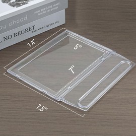 AetJxixee AetJxixee 10 Pack 5x7 Inch Sign Holder Horizontal, Double-Sided Usage with Swivel Base for Table Display, for Office, Store, Restaurant, Retail Counters, for Name Sign, Message Board, Note