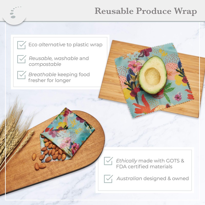 Zenify Earth Beeswax Food Wraps - Set of 3 -
