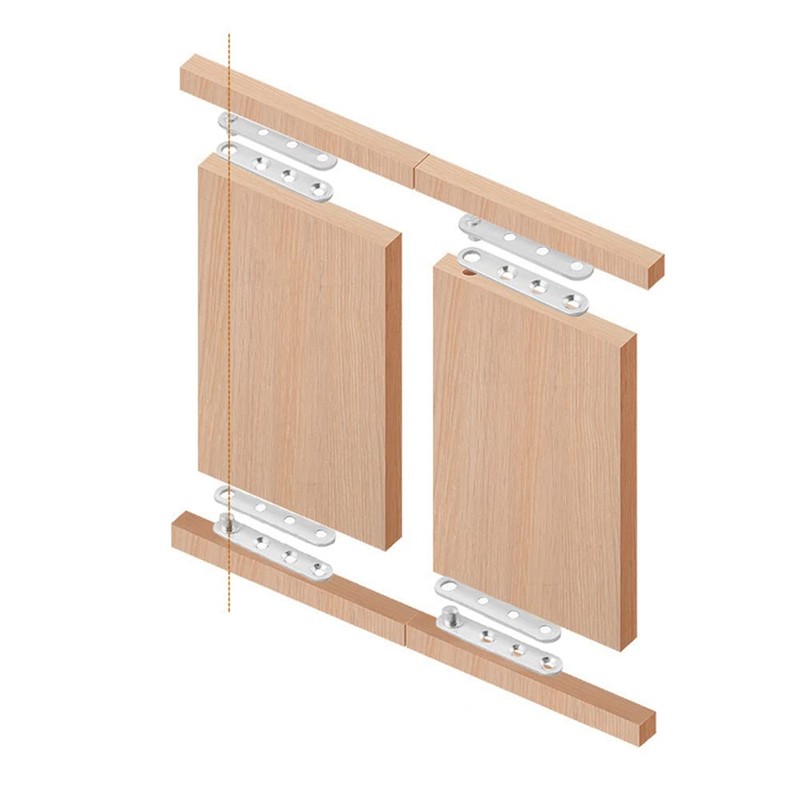 Door Hinges, 57mm x 16mm, 360 Degree Rotation Hidden Door