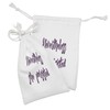 Ambesonne Feminist Fabric Pouch Set of 2, Monochrome Calligraphy Nevertheless