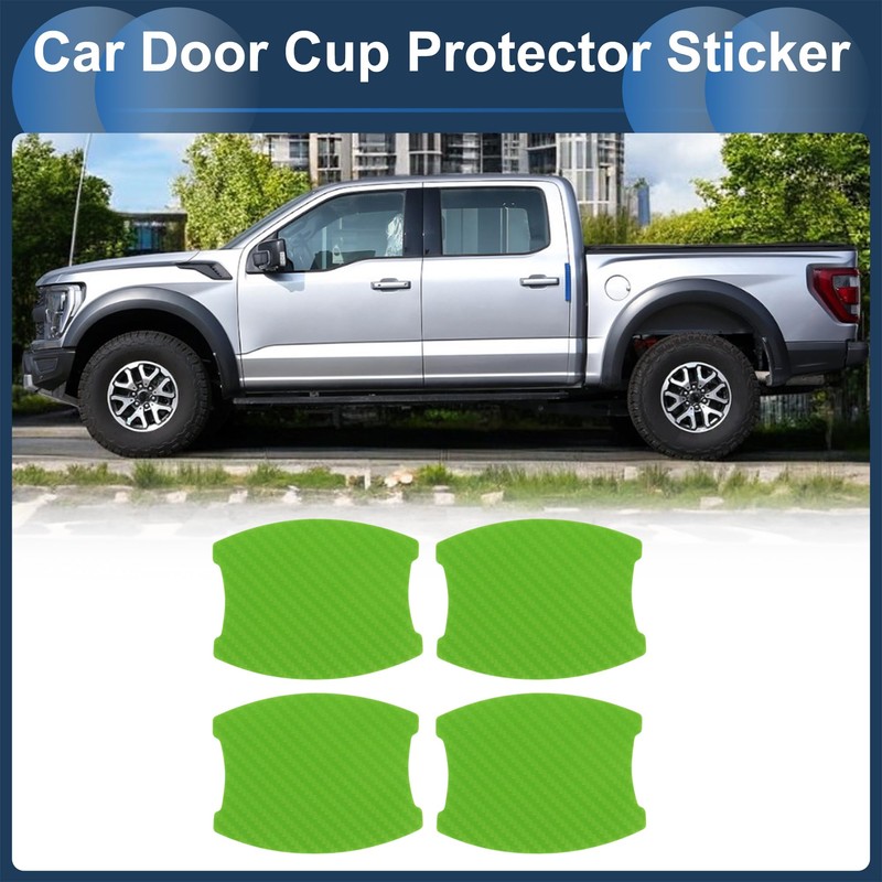 INFINAUTO 3D Car Door Handle Scratch Protector, 68x85mm Removable Magnetic