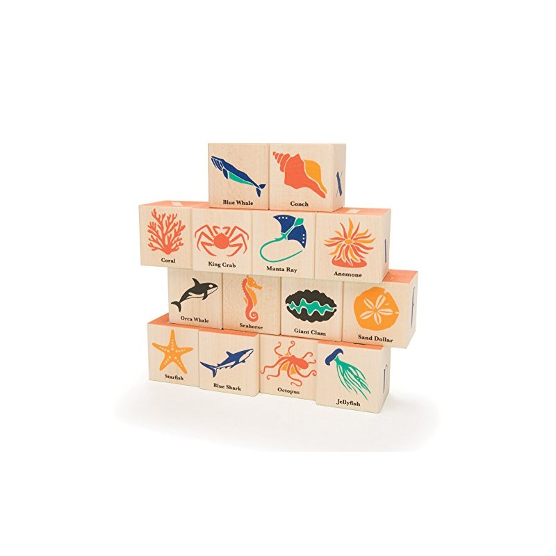 Uncle Goose Ocean Blocks - Made in The USA