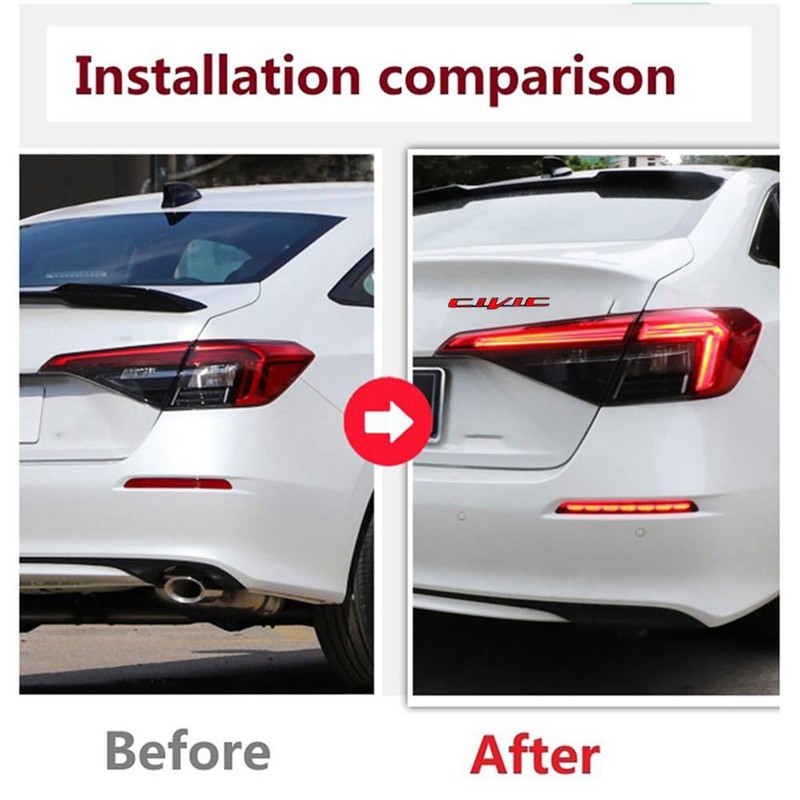 Car 3D Rear Tail Letter Emblem Replacement Accessories Compatible for