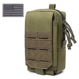 Tactical Molle EDC Pouch Cellphone Pouch Holder Utility Gadget Organizer Bag (Army Green)
