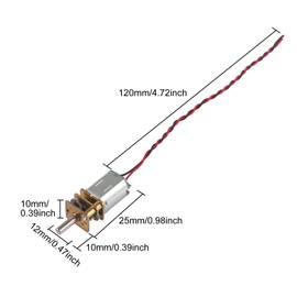 DIANN 5pcs Mini Micro N20 Gear Motor DC 3V-6V Slow Speed Full Metal Gearbox DIY Robot Car