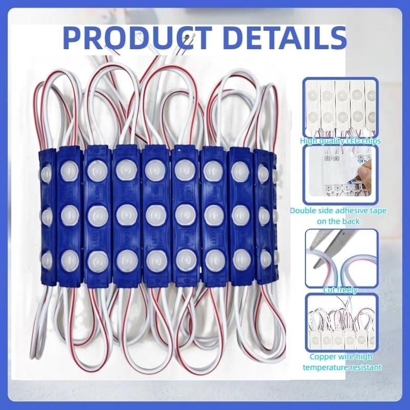 400 Pcs LED Module Blue Light 1.5W Storefront Decoration Lights