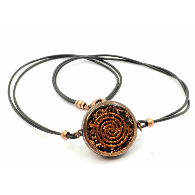 ZZYBIA Merkaba Orgone Pendant with Obsidian