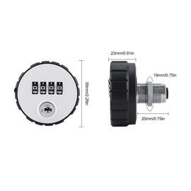Alvinlite Password Safe Lock, 4 Didit Password Coded Lock, Zinc Alloy Code Combination Cam Lock, Cabinet Convenient Password Safe Lock with Keys 20mm Length(#1)