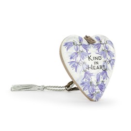 DEMDACO Kind in Heart - 3.5 Inch Purple Flowers Resin and Metal Collectible Tabletop Figurine