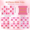 NEWEST 96 Pieces Bible Tabs, Pink Bible Tabs for Women