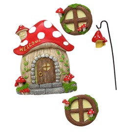 Generic 4pcs Glow in Dark Tree Decor Resin Fairy Ornaments for Outdoor Garden for Enhancing Autumn and Winter Scenes