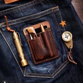 The Card Caddy - Hitch and Timber EDC Wallet for Everyday Carry Gear (Brown Nut)