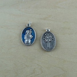 Eurofusioni 10 x Silver Plated Medals Saint Kristophorus Metal Silver, Metal silver