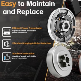 AZXX 3/8" Picco 6T Spur Sprocket Clutch Drum Bearing Chainsaw Parts Kit 6 Pcs for Stihl MS170 MS180, for Stihl OEM Parts Clutch Drum Assembly Washer Chainsaws Replacement Part for Stihl 1123 640 2003