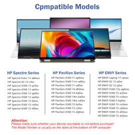 Lápiz digital original para portátiles HP Envy x360 Pavilion x360 Spectre x360 2 en 1, compatible con MPP Tilt Active Pen con sensibilidad a presión 1024, horas de trabajo 2500 h
