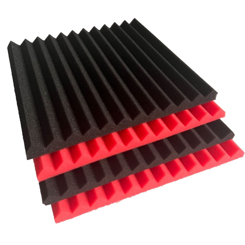 52 Pack Black red 1" x 12" x 12" Acoustic