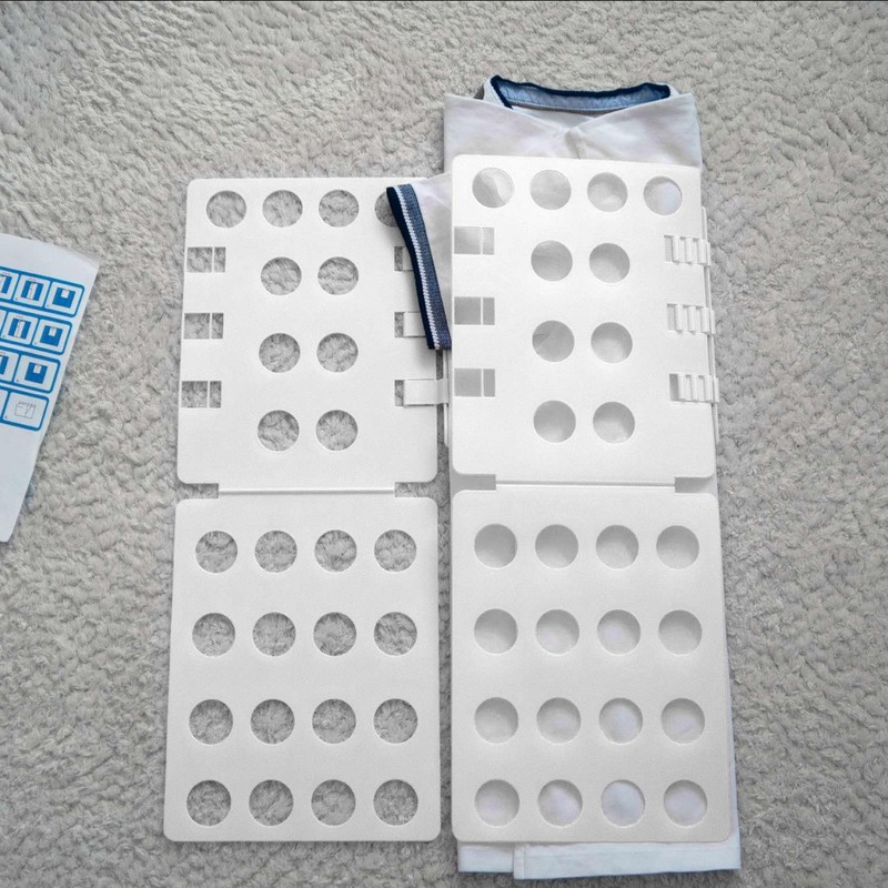 INTIRILIFE Folding Board Clothes Folding Aid in White – 67.5