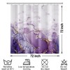 Uiiooazy Marble Bathroom Shower Curtain Purple Gold Waterproof Fabric Shower
