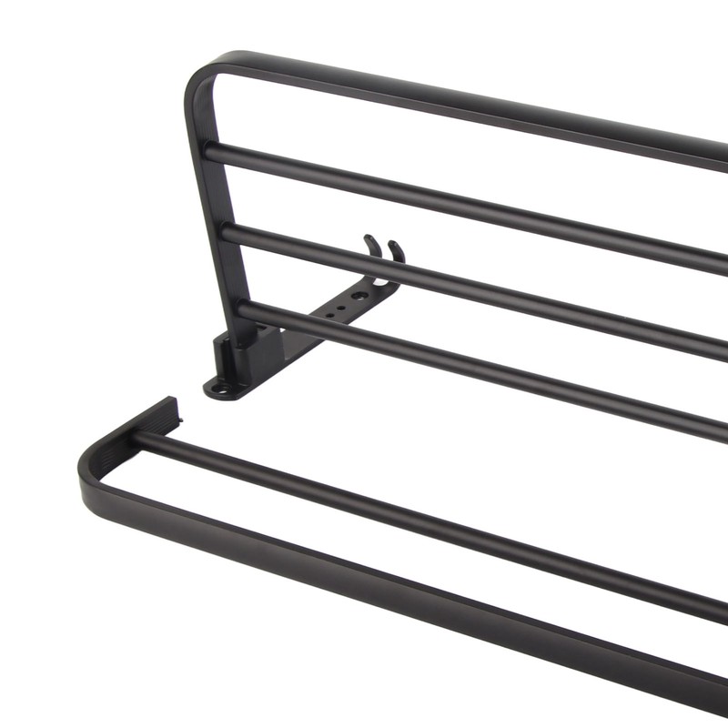 Household Bathroom Toilet Wall Mounted Folding Towel Rack Space Aluminum
