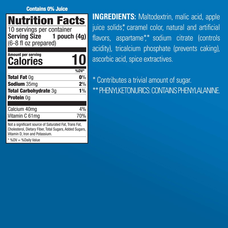 Alpine Sugar Free Spiced Apple Cider Instant Drink Mix, Rich