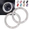 ToBeQueen Car Bling Ring Crystal Car Stickers Rings Womens Car