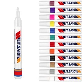 Marcador Plumon 1pz Rotuladores Llanta Pintura Base Aceite Letra Moto Auto Carro Escolares Lettering Arte Dibujo Color Blanco